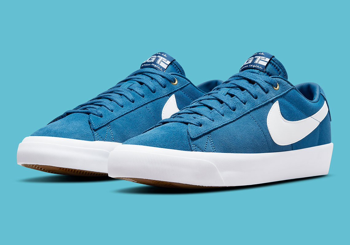 Grant Taylor's Nike SB Blazer Low GT Returns In A Clean Blue And White Arrangement