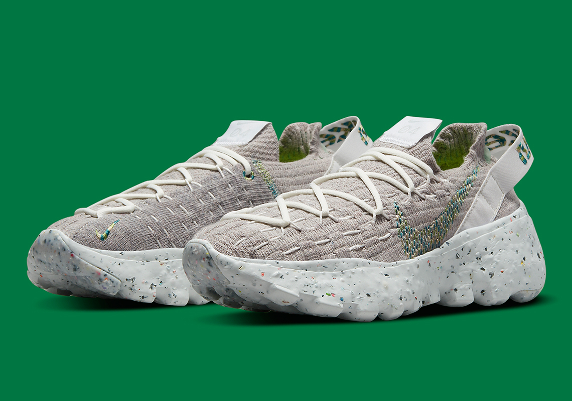 Green And Gold Knit Strands Appear With The Nike Space Hippie 04