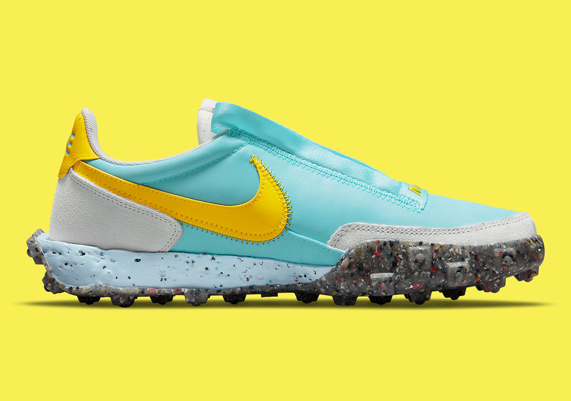 Nike Waffle Racer Crater Wmns Bleached Aqua Sail Photon Dust Speed Yellow Ct1983 400 3