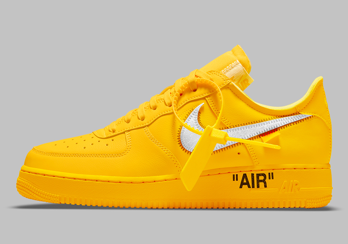Official Images Of The Off-White x Nike Air Force 1 “University Gold