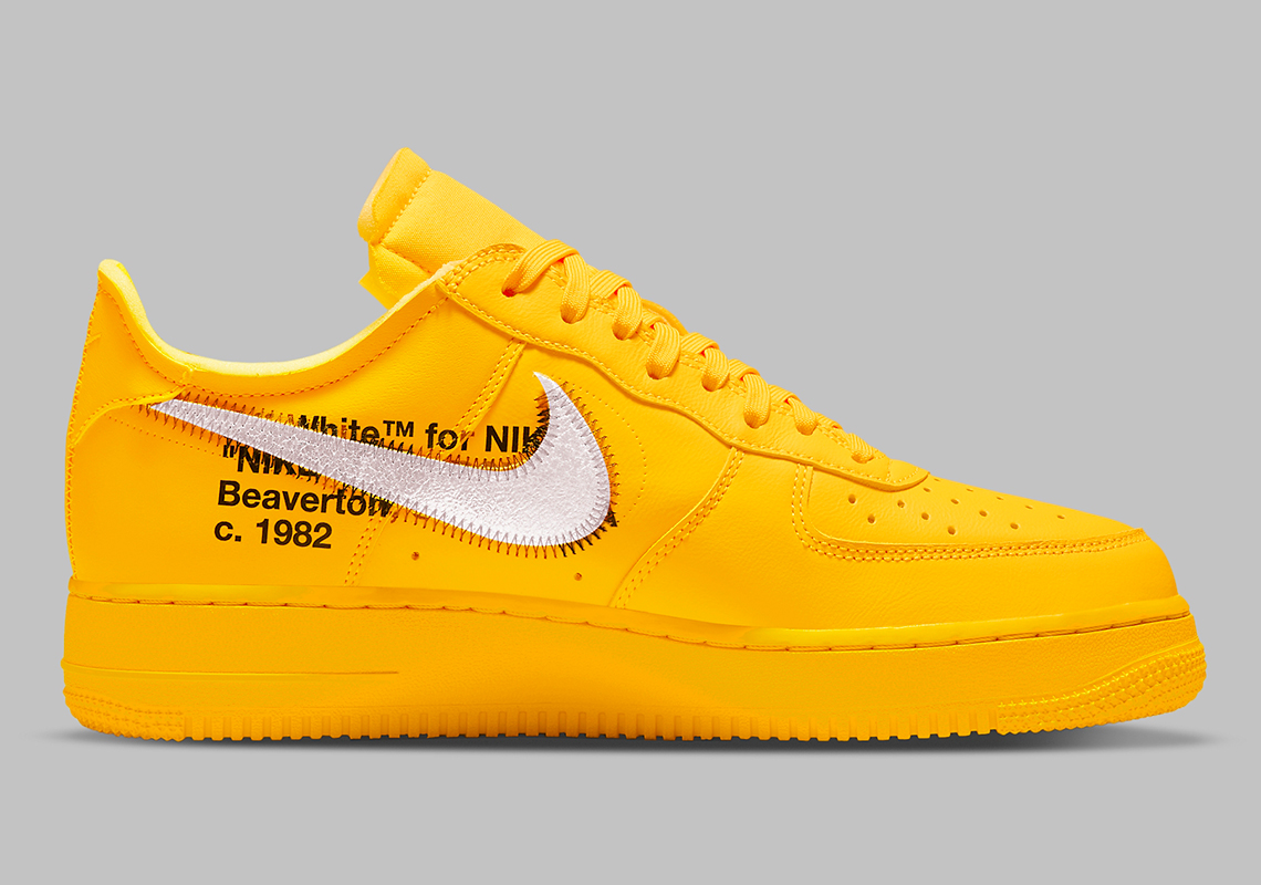 nike off white yellow sneakers