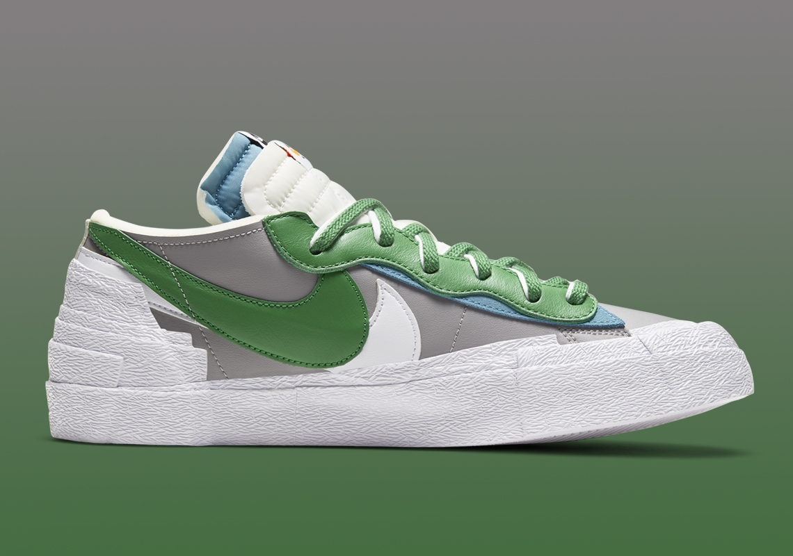 sacai Nike Blazer Low Orange Green DD1877-001 | SneakerNews.com