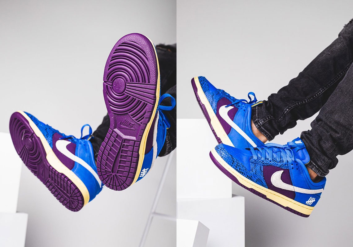 Undefeated Nike Dunk Low Blue Snakeskin Purple | SneakerNews.com