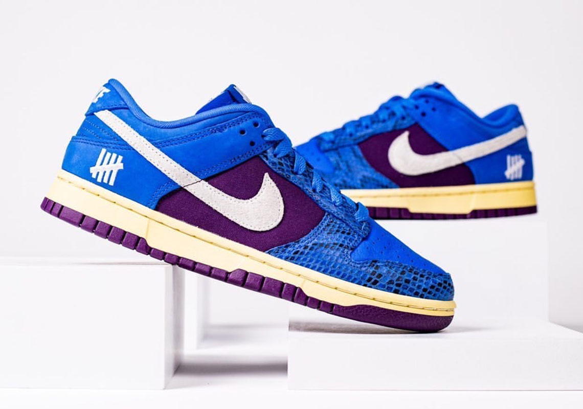 Undefeated Nike Dunk Low Blue Snakeskin 8
