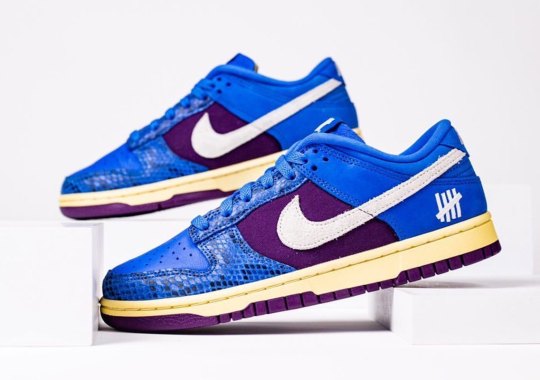 Undefeated x Nike Dunk Low Revealed In Blue Snakeskin And Purple