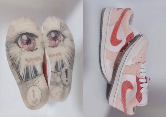 Big Anime Eyes Dress The Bottoms Of This Mighty Swooshers Themed Air Jordan 1 Low