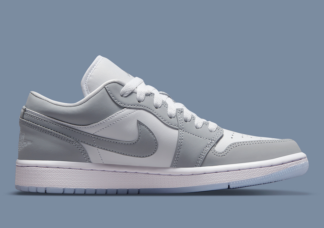 nike air jordan 1 low white and grey