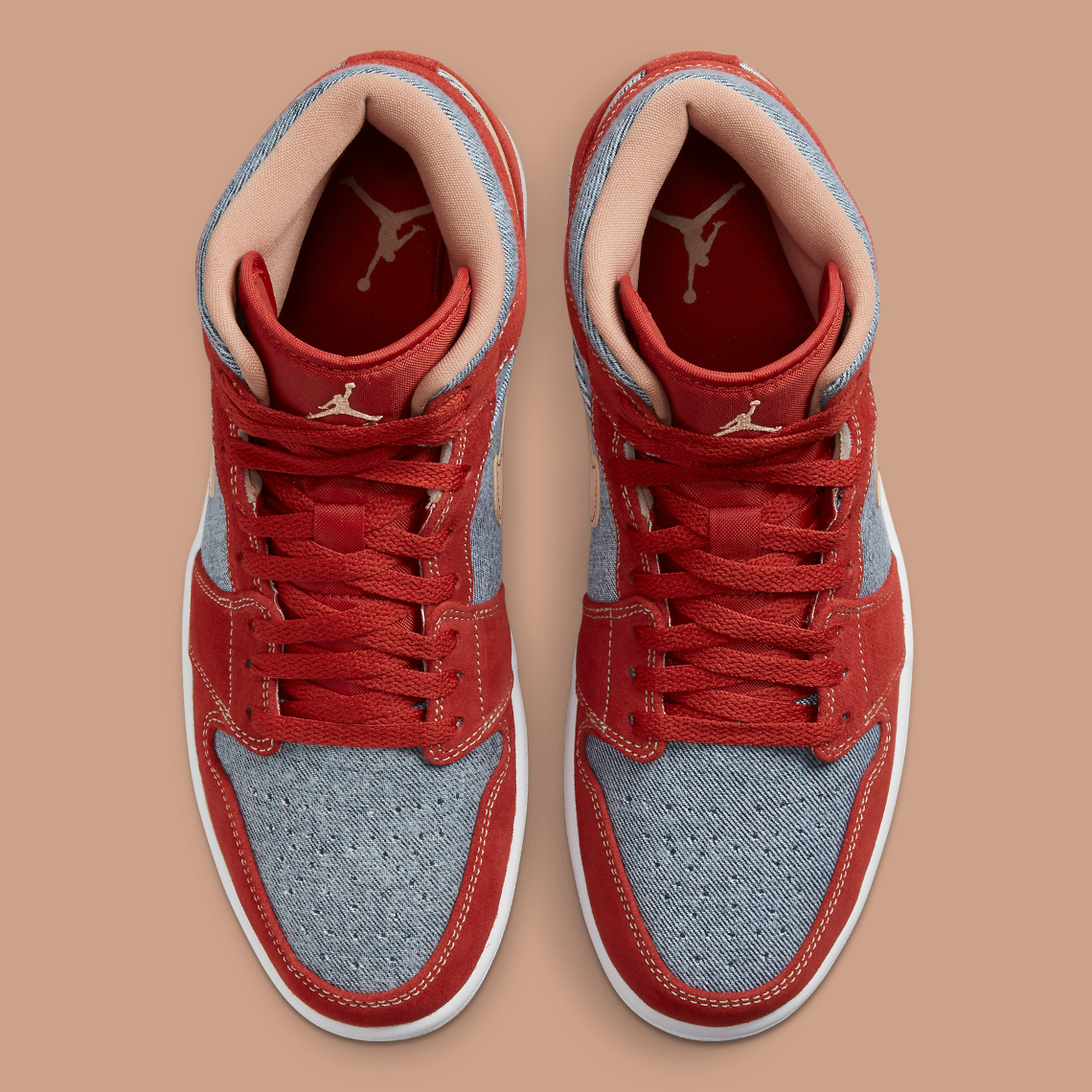 Air Jordan 1 Mid Denim Red DM4352-600 | SneakerNews.com