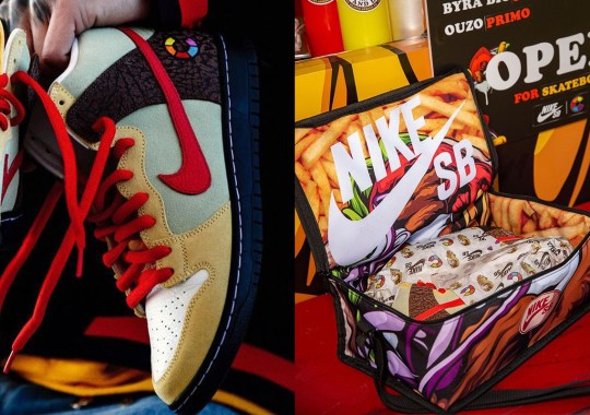 Nike SB Made A Custom Delivery Bag For The “Kebab And Destroy” Dunks