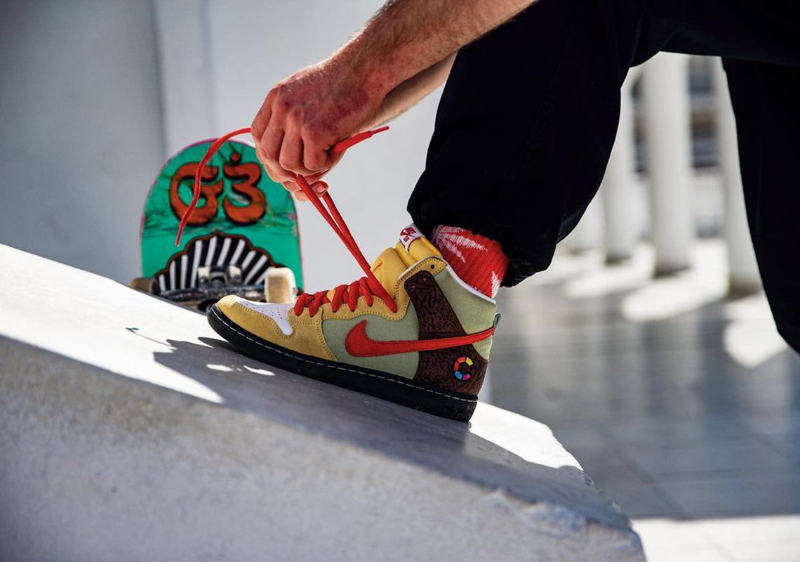 Color Skates Nike SB Dunk High Kebab and Destroy Release Date 