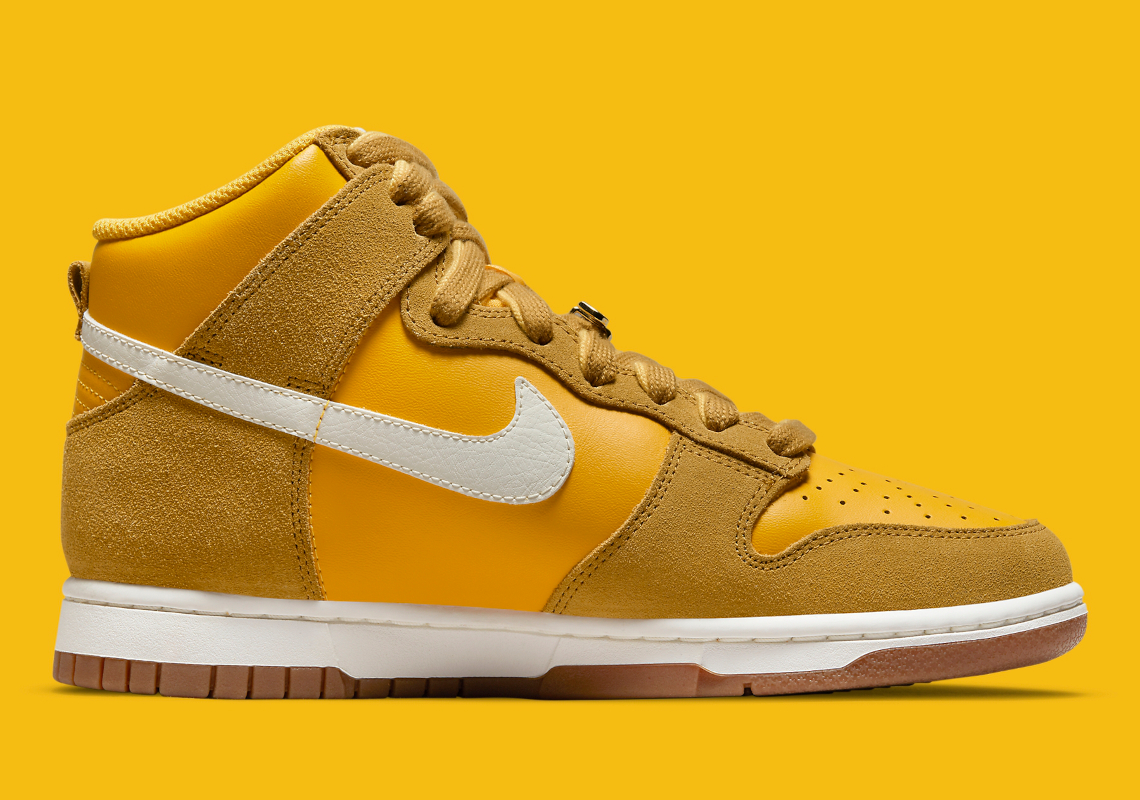 Nike Dunk High First Use Gold DH6758-700 Release | SneakerNews.com