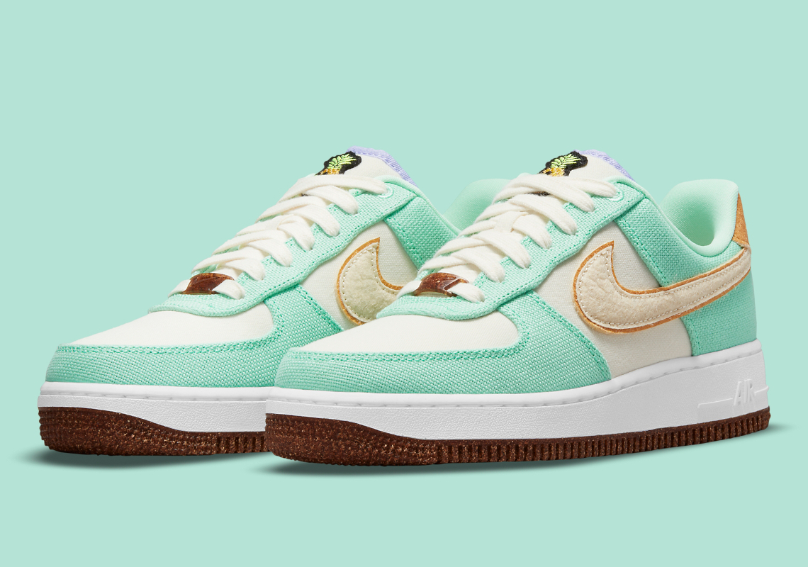 nike air force 1 green glow