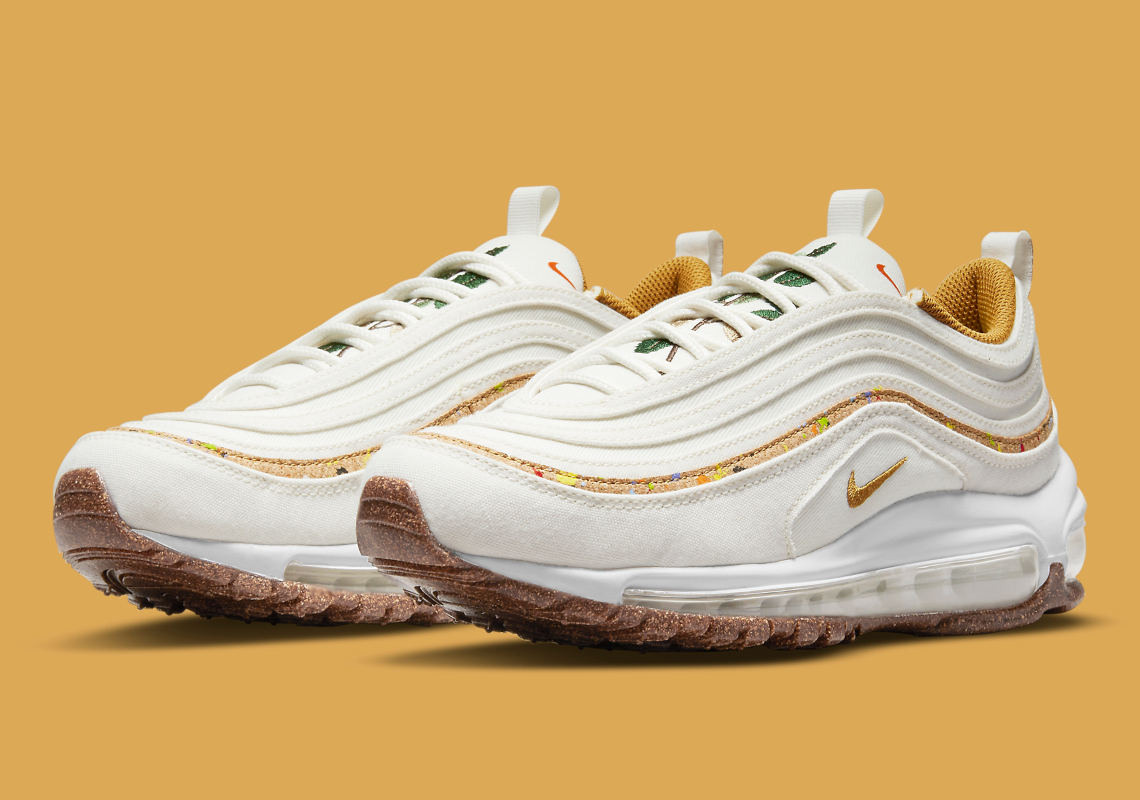 The Women’s Nike Air Max 97 “Coconut Milk” Swaps Orange With Yellow Accents