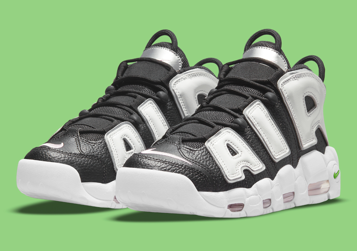 Silver Lettering Appears On The Nike Air More Uptempo