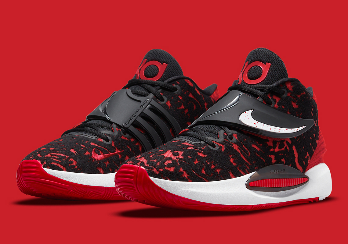 kd shoes black and red