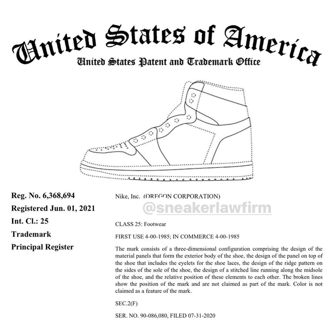 Nike Secures Patent For Aj1 1