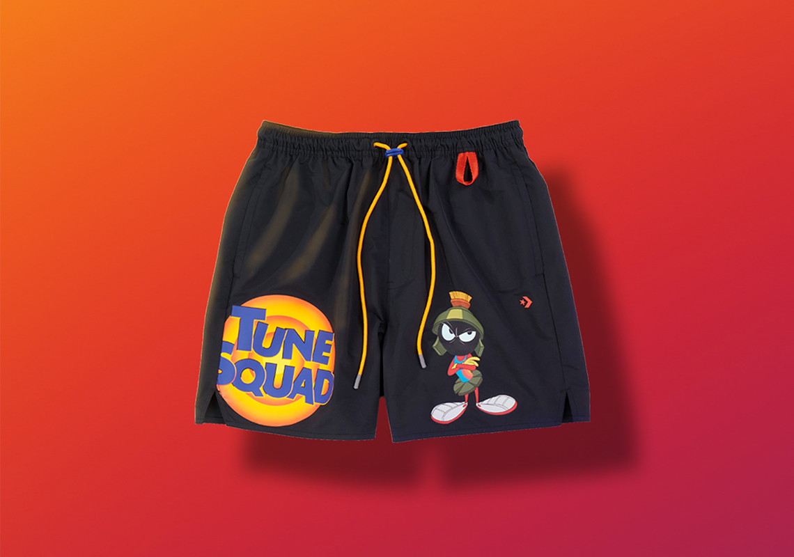 converse x space jam shorts