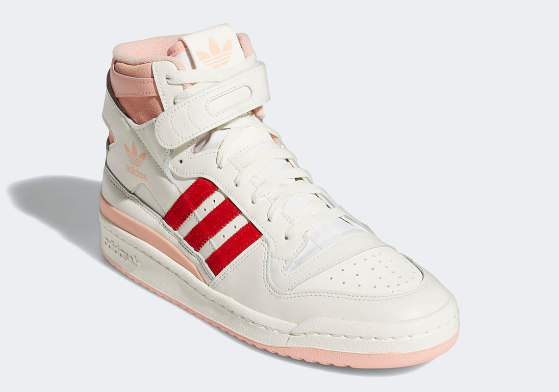 Adidas Forum 84 Hi Off White Pink Glow Vivid Red H01670 4