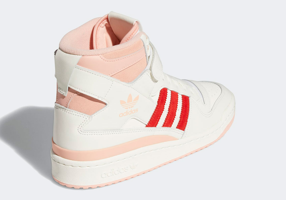 Adidas Forum 84 Hi Off White Pink Glow Vivid Red H01670 5
