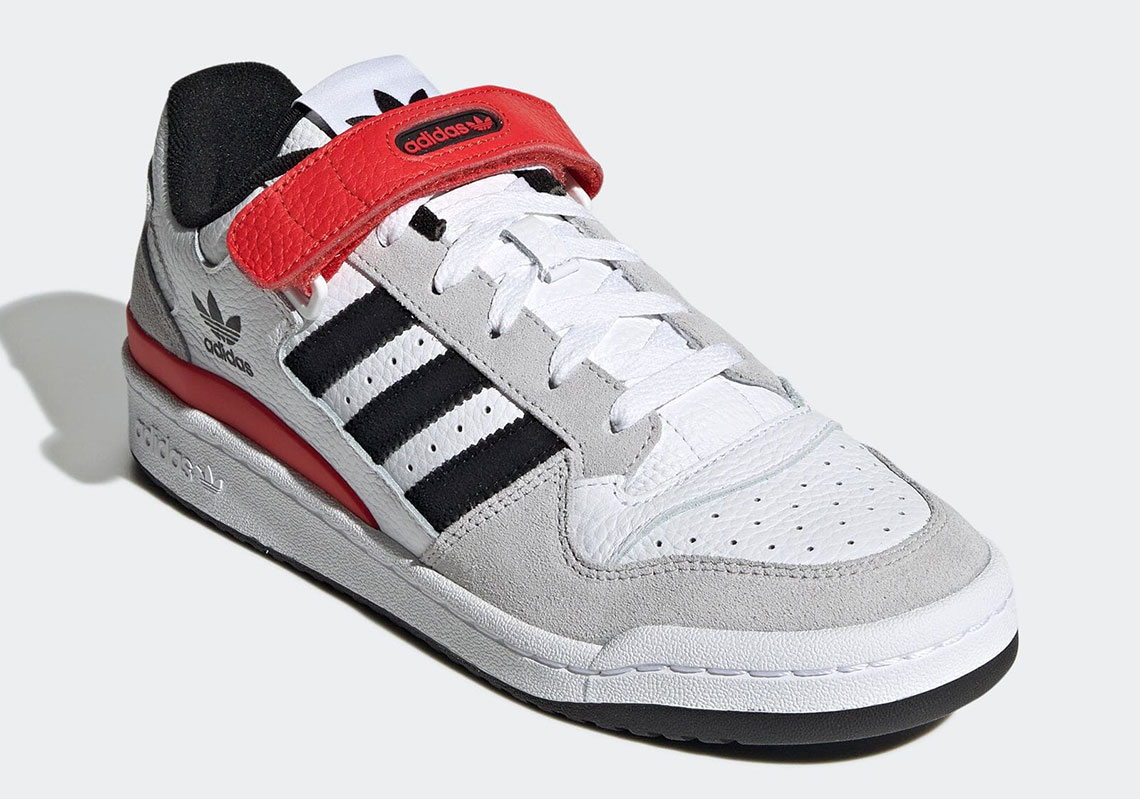 adidas forum low white grey black red GY3249 7