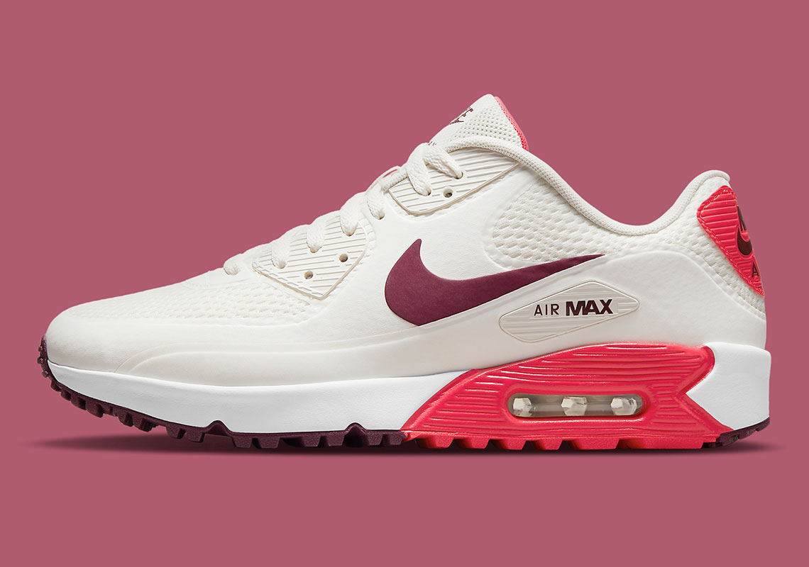Fusion Red And Dark Beetroot Touches Dress Up The Nike Air Max 90 G Golf 3
