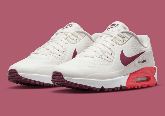 “Fusion Red” And “Dark Beetroot” Touches Dress Up The Nike Air Max 90 Golf