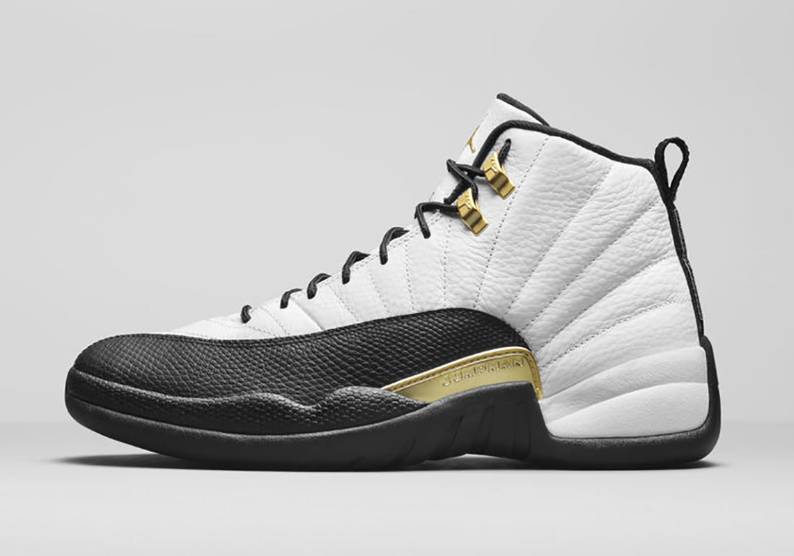 Air Jordan 12 Royalty White Black Metallic Gold Release Date