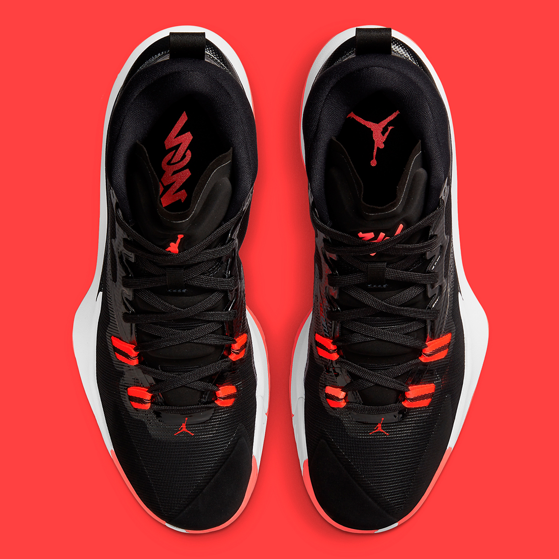 Jordan Zion 1 Black White Bright Crimson DA3130-006 | SneakerNews.com
