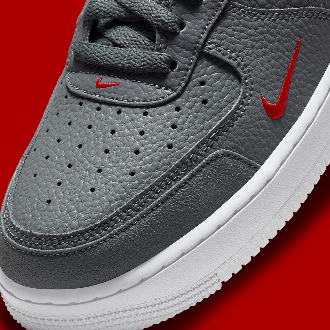 Nike Air Force 1 Grey Red White DN4433-001 | SneakerNews.com