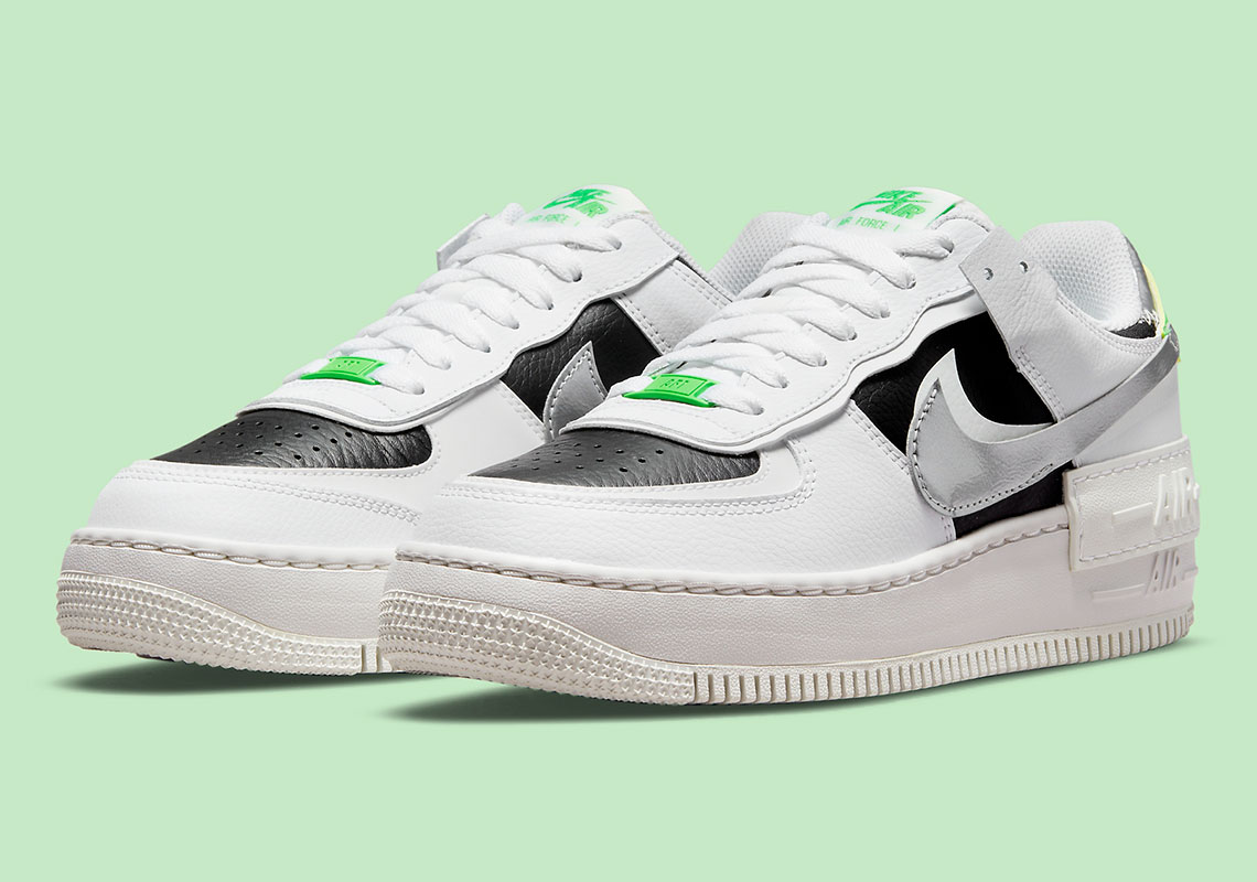 Chrome Swooshes Stand Out On This Nike Air Force 1 Low Shadow