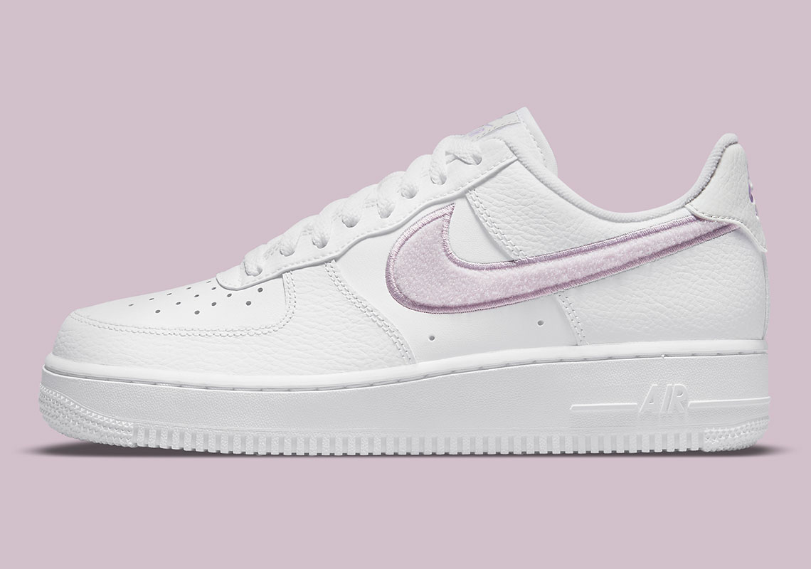 nike air force 1 purple and white