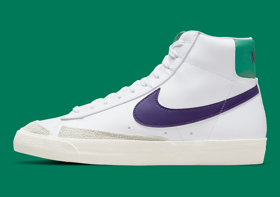 Nike Blazer Mid '77 White Green Purple DO1157-100 | SneakerNews.com