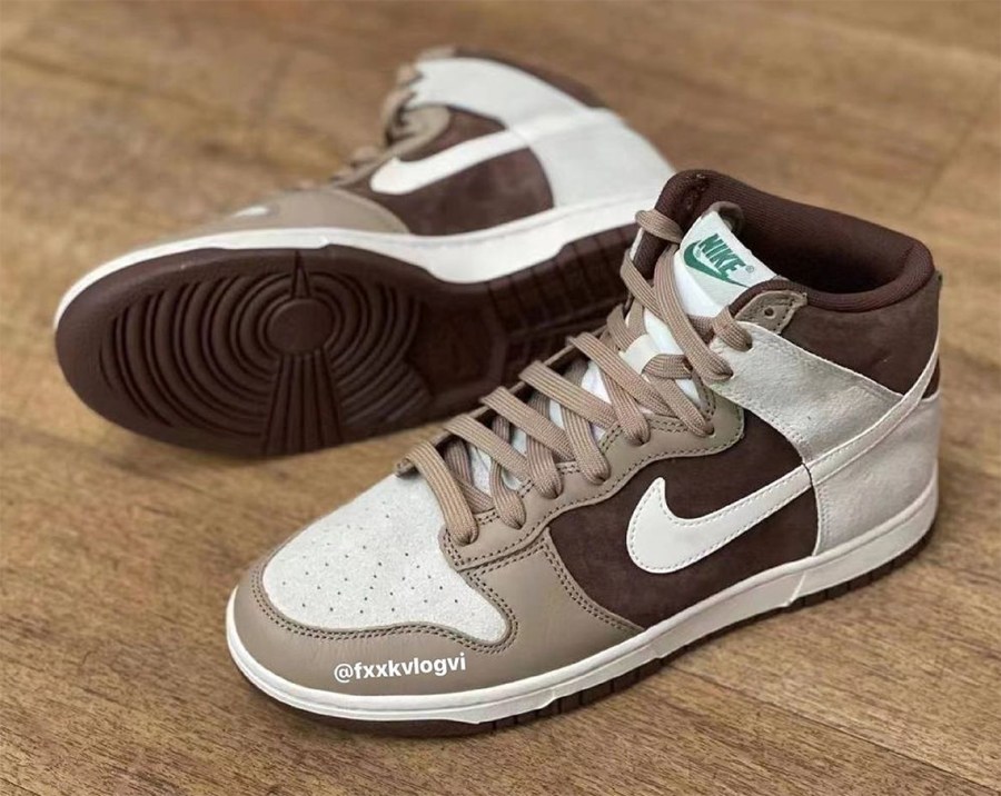 Nike Dunk High Retro Sail Khaki Light Chocolate | SneakerNews.com