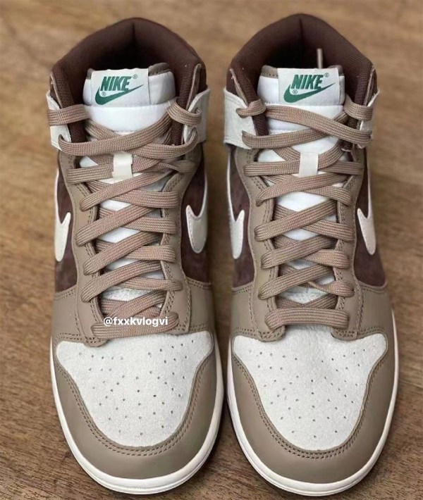 Nike Dunk High Retro Sail Khaki Light Chocolate | SneakerNews.com