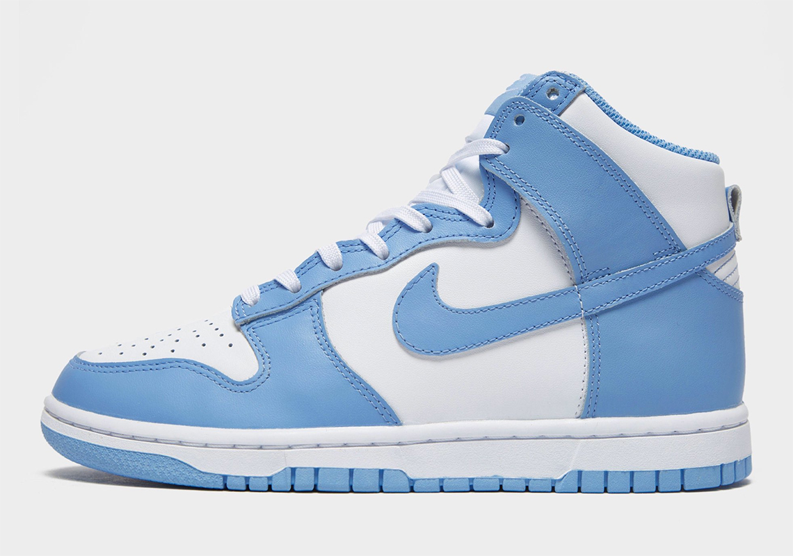 blue nike dunks high tops