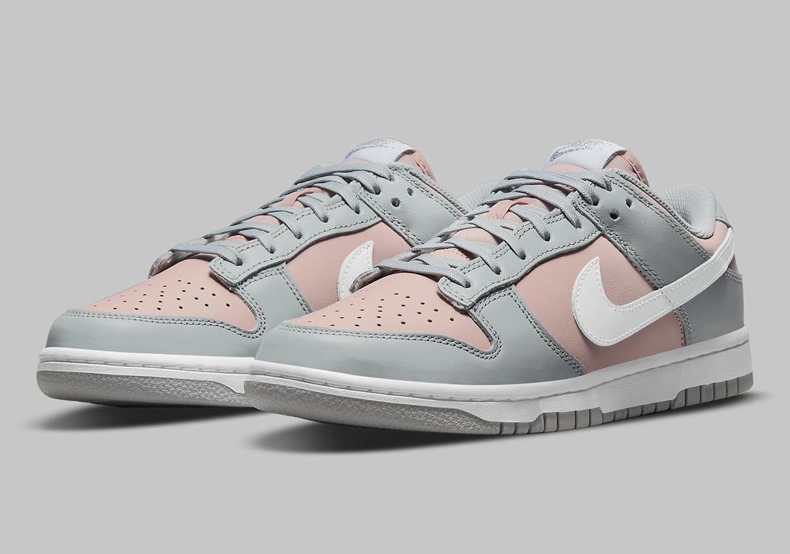 pink gray nike shoes