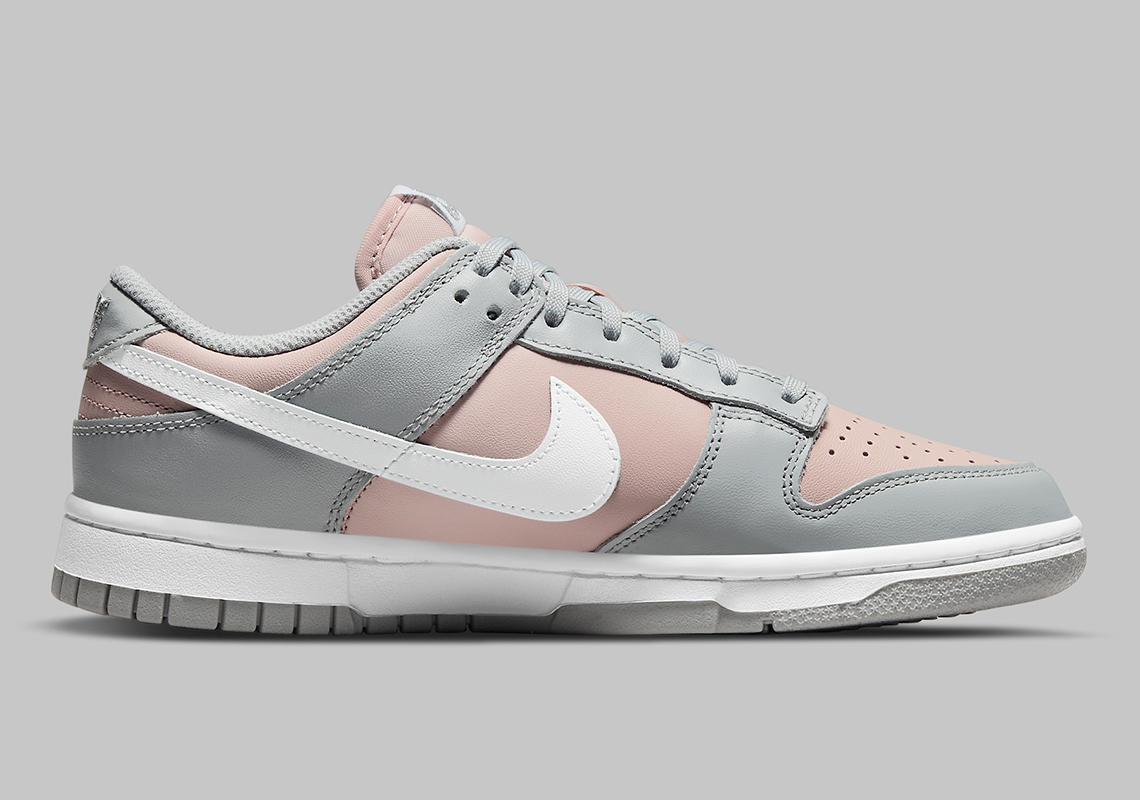 grey and pink nike dunks