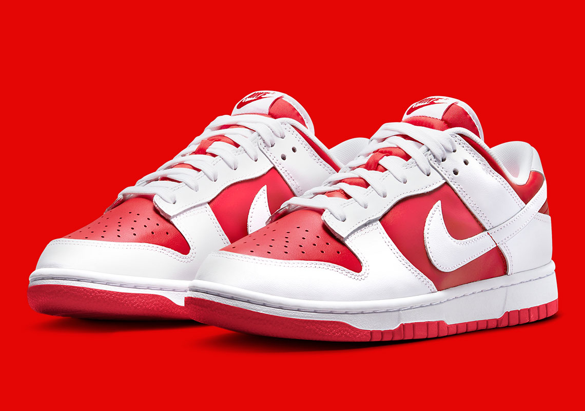 Nike Dunk Low White University Red Dd1391 600 Release Date 4