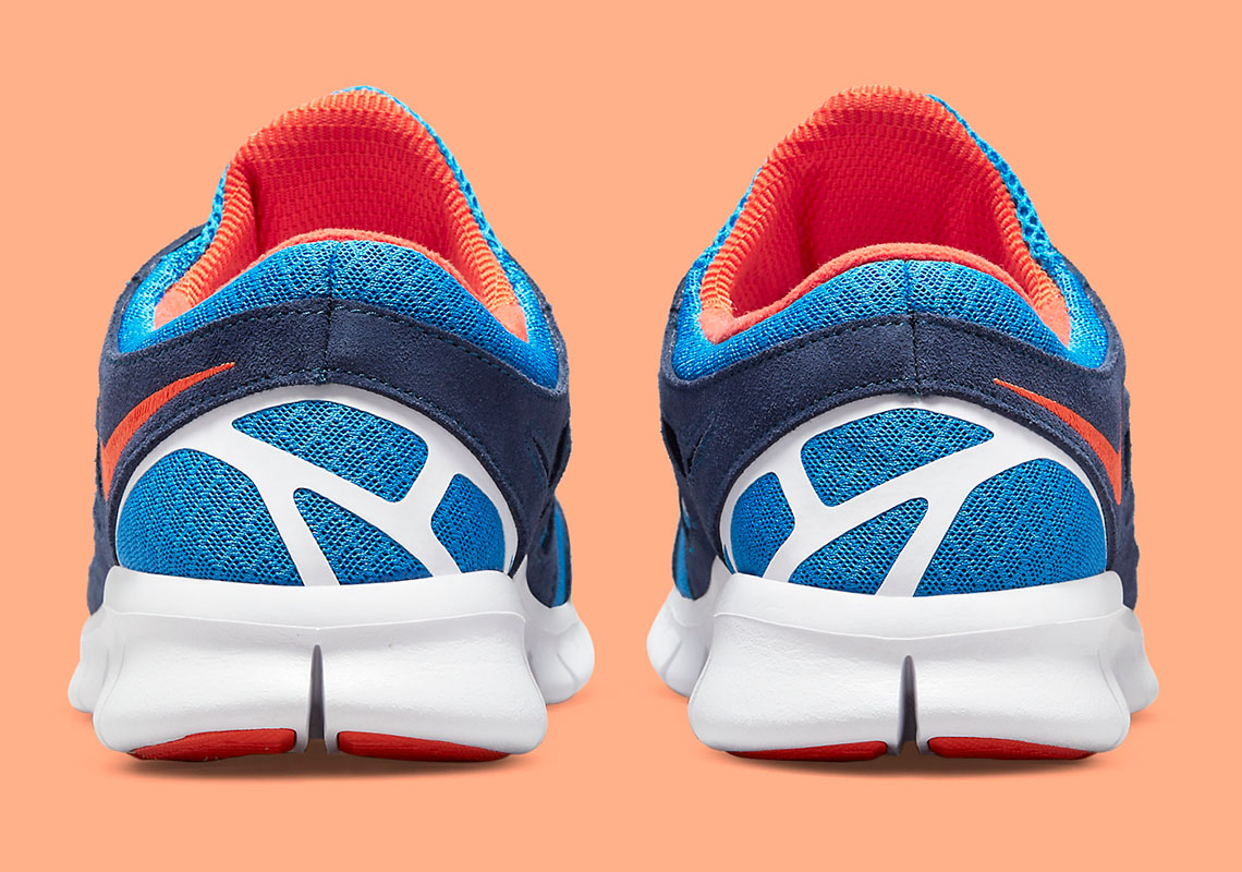 Blue and orange cheap nike free run 3