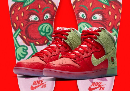 Official Images Of The Nike SB Dunk High “Strawberry Cough”