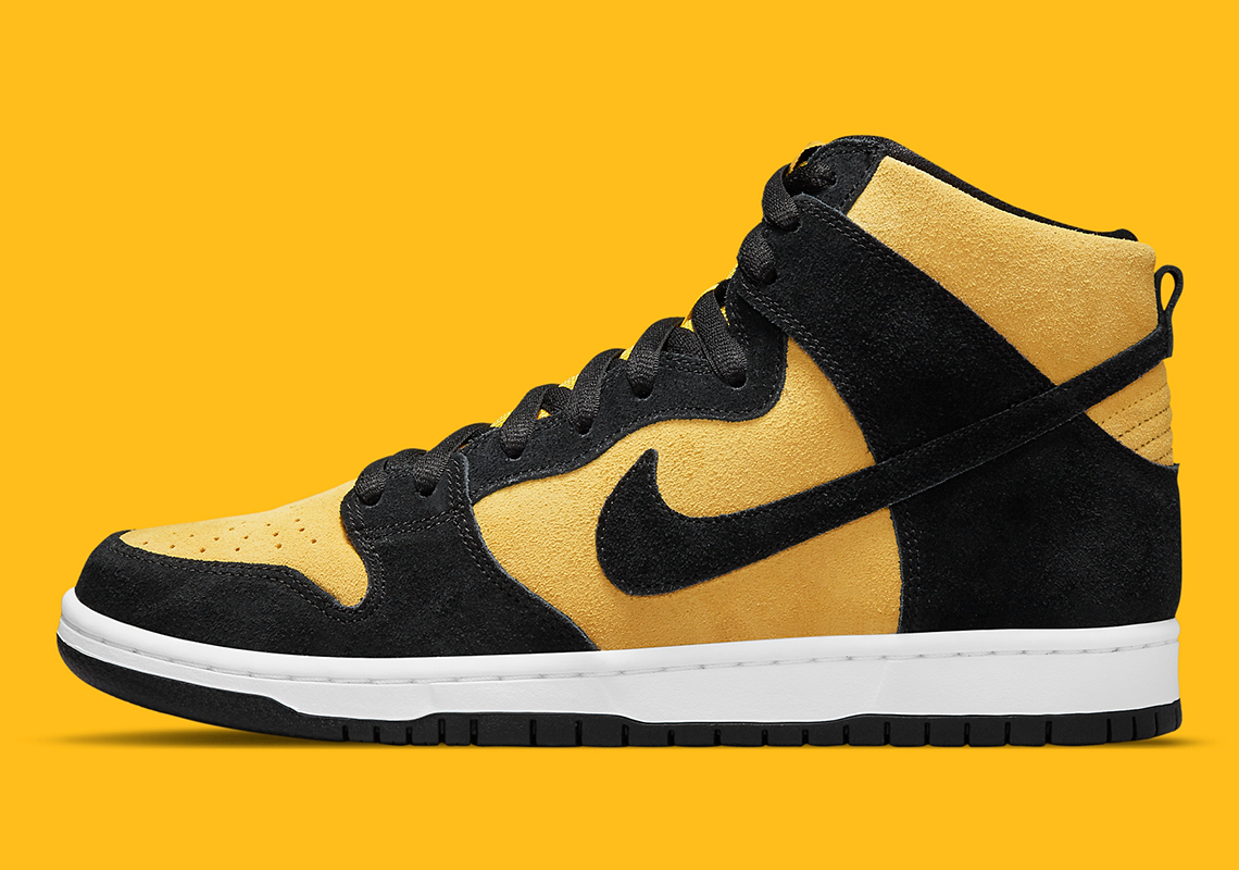 Nike SB Joins The Black And Yellow Fun With The Dunk High "Reverse Goldenrod"