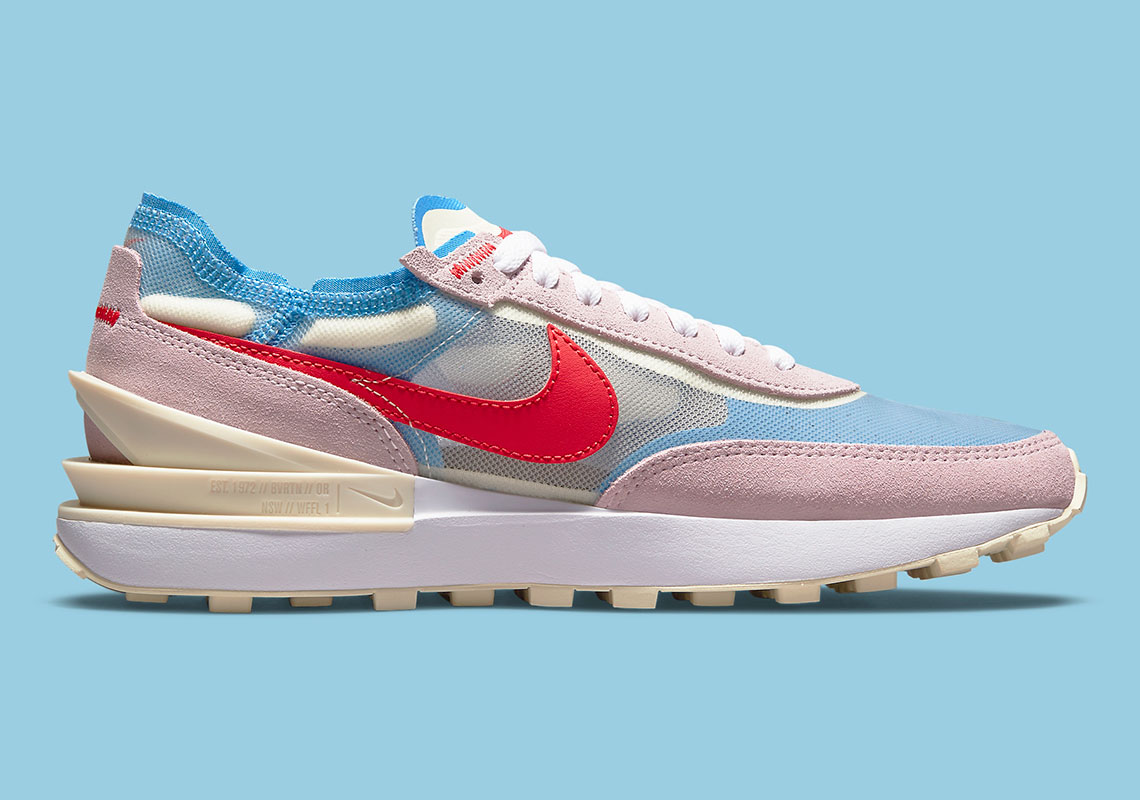 Nike Waffle One WMNS Pink Red Blue DN5057-600 | SneakerNews.com