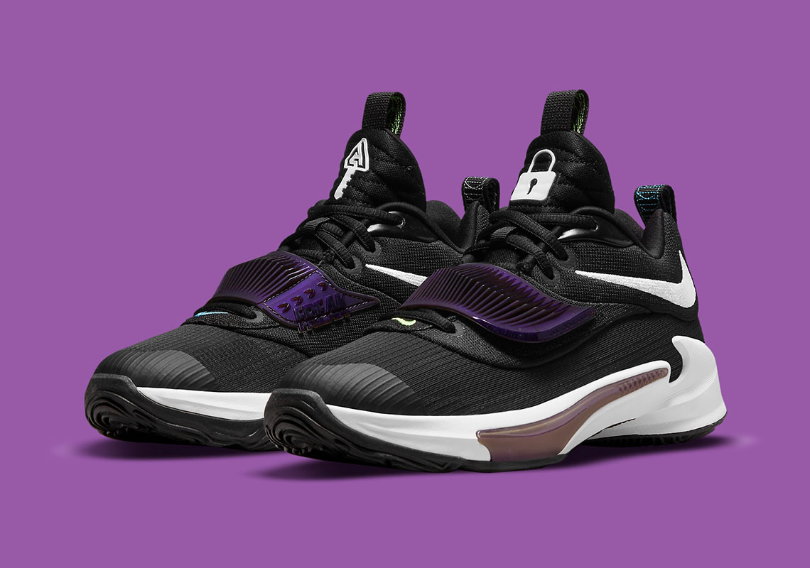 Nike Zoom Freak 3 Gs Black Purple Da0695 001