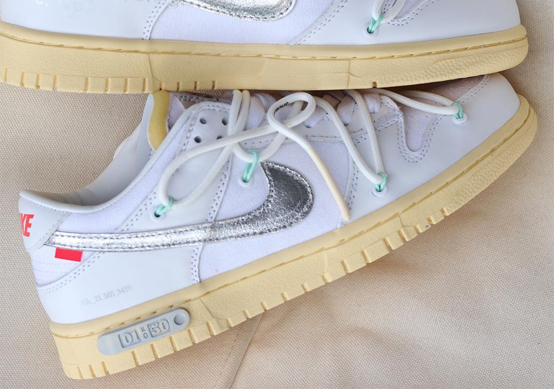 Off-White Nike Dunk Low White Silver 1 Of 50 | SneakerNews.com