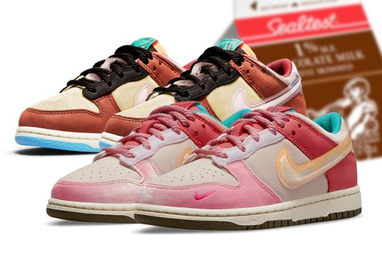 Social Status’ Nike Dunk Low Collaboration Inspired By Milk Cartons Given During Summertime Free Lunches