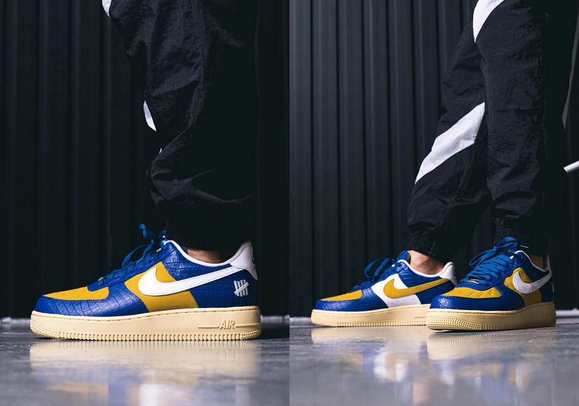 undefeated air force 1 blue croc