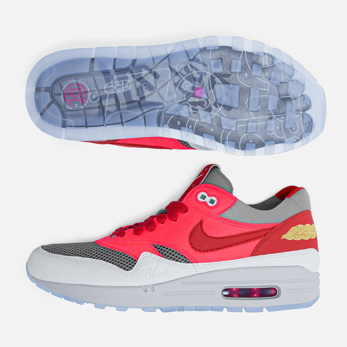 CLOT Nike Air Max 1 KOD Solar Red Release Date 2
