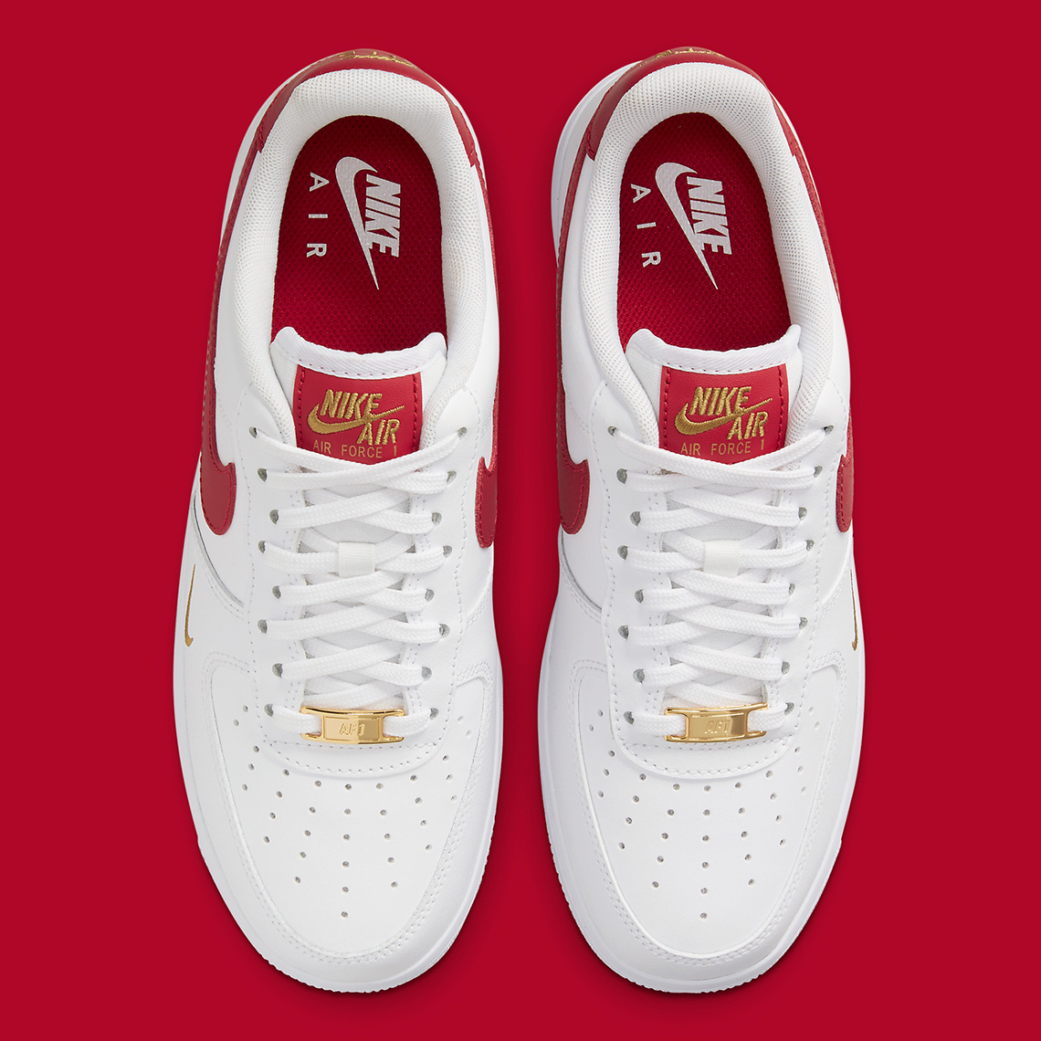 Nike Air nike air force red and white Force 1 Red Gold CZ0270-104 | SneakerNews.com
