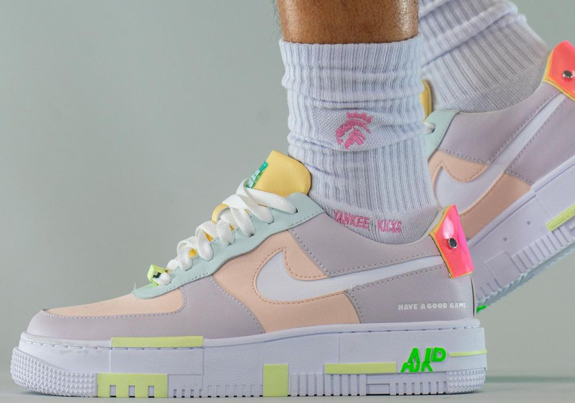 nike air force 1 pixel green