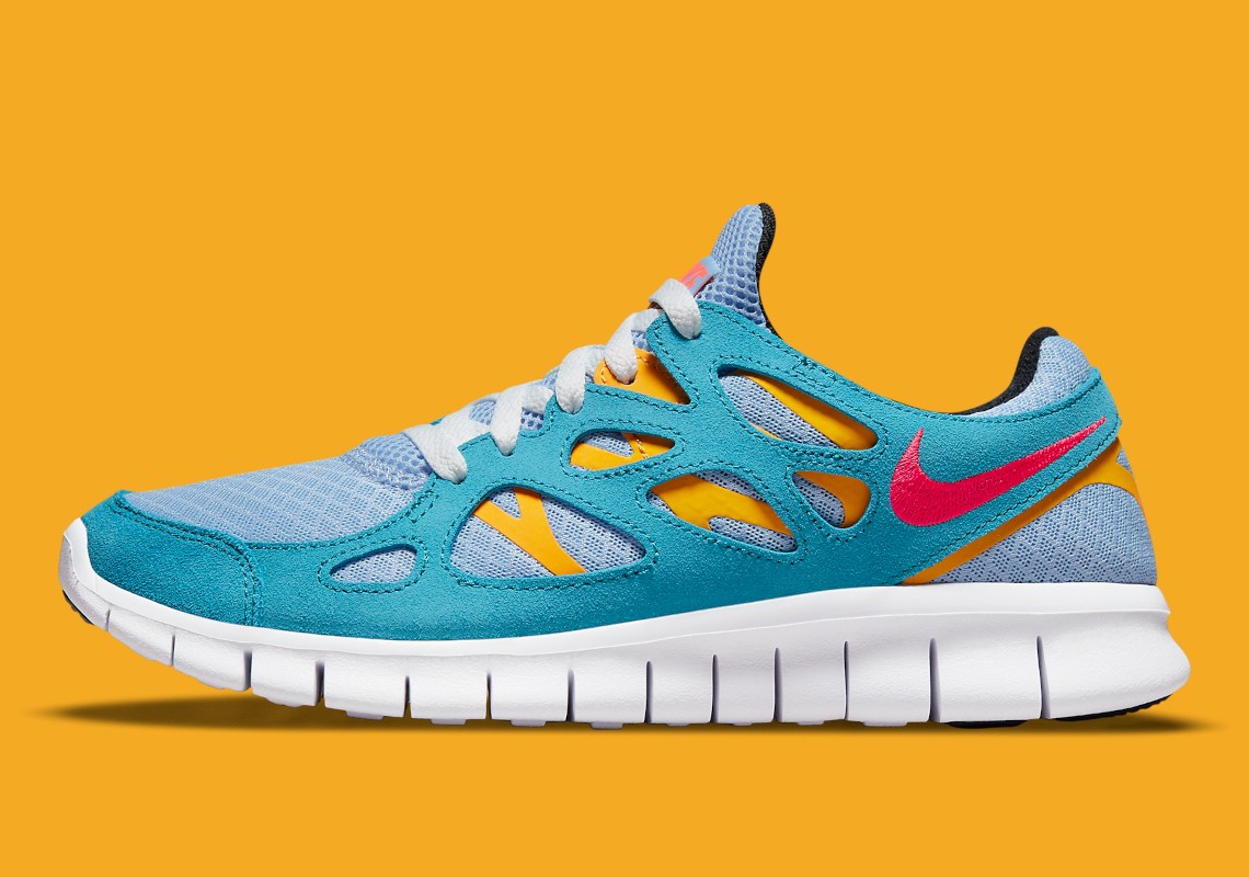 Nike Free Run 2.0 Blue Orange 537732-405 Release | SneakerNews.com